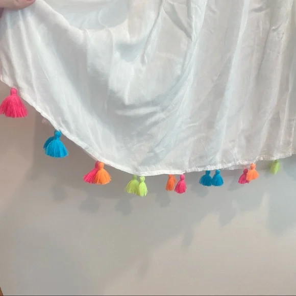 Lily Pulitzer White Top with Neon Tassels - Picture 6 of 7